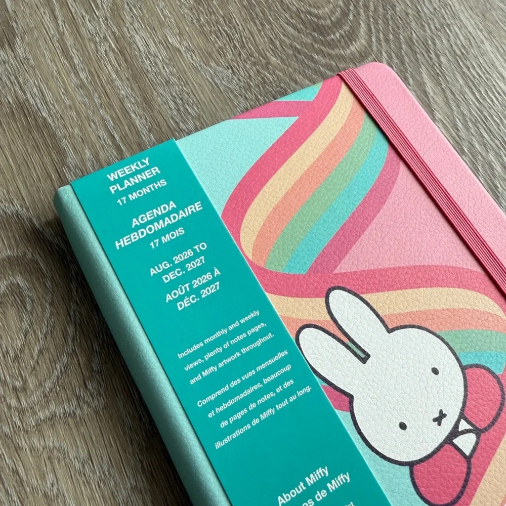 Orange Circle Studio Miffy 2027 Weekly Planner 17 Month Aug 2026-Dec 2027 Pink